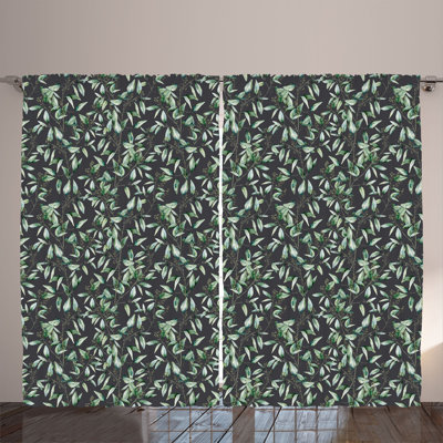 Cheraw Polyester Semi Sheer Curtain Pair