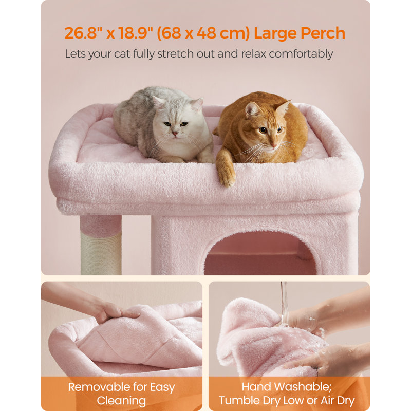 101cm H Cat Tree, Jelly Pink