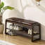  Banc de rangement en bois massif avec coussin et banc de rangement pour hall d'entrée à 2 niveaux-2078162656-2078162657