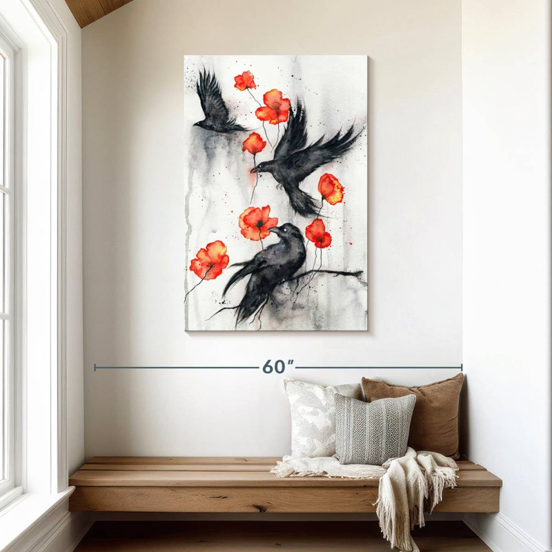 Brampt Ravens, 45" H x 30" W