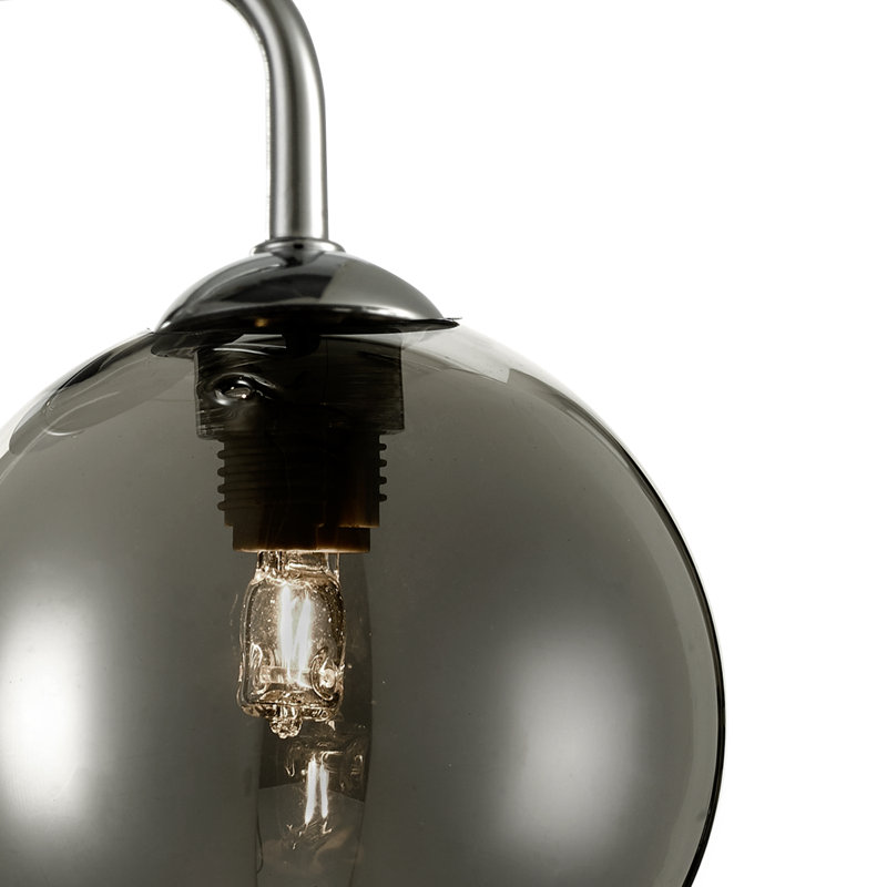 FEYA 3LT SEMI FLUSH GLS, Polished Chrome/Smoked