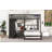 Queen Over Twin Bunk Bed With Built-In Wardrobe, Metal Bunk Bed With Trundle, Foldable Desk, Ladders-1735682378