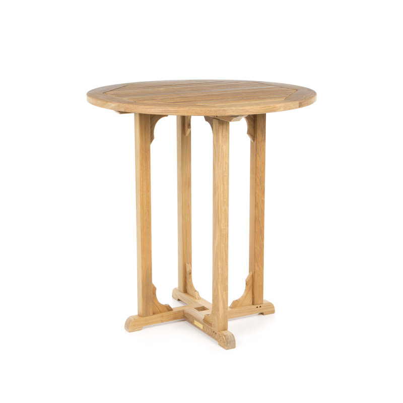 Essex Outdoor Round Teak Bar Table