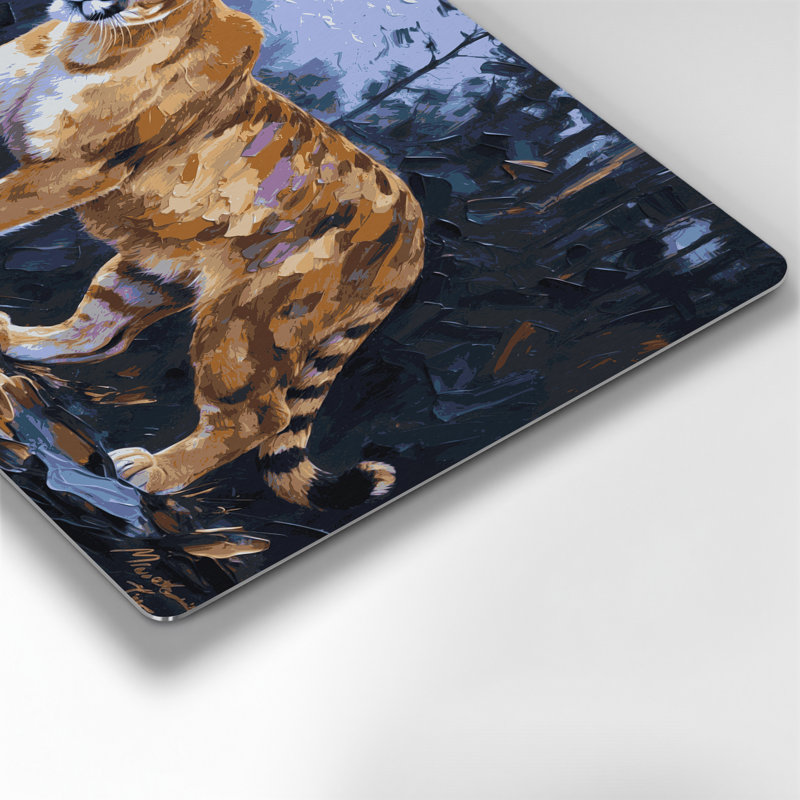 «Big Cats North American Cougar», art mural en métal gris