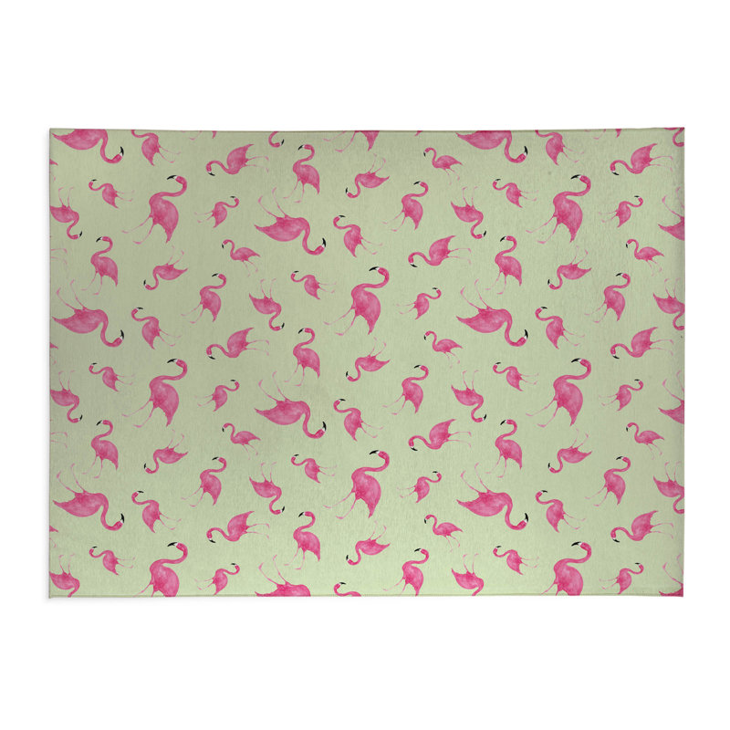 Tapis de bureau Summer Flamingo, L 24 po x P 36 po, Limette