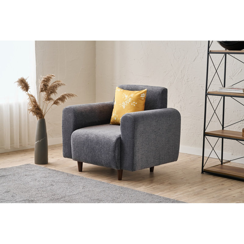 Bolat Upholstered Armchair, Grey