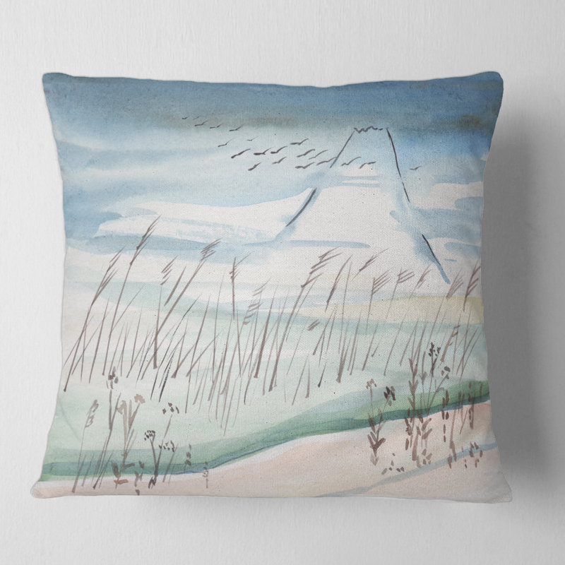 Housse de coussin Cranes Survolant Snowy, 18" x 18"