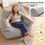 Fauteuil à billes en velours côtelé avec accoudoirs en similicuir, canapé-lit double pour salon, chambre à coucher, aucun assemblage requis-128851189-128851184