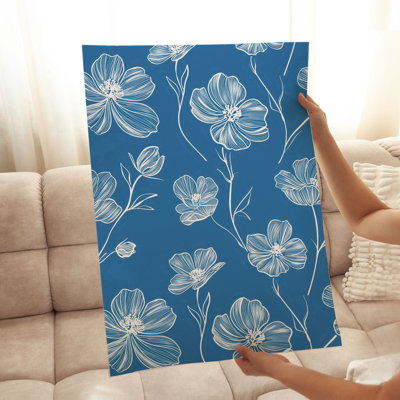 Motif floral de fleurs bleues IV