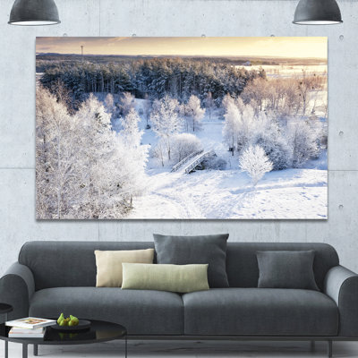 Paysage d'hiver, reproduction d'art sur toile, magnifique paysage d'hiver