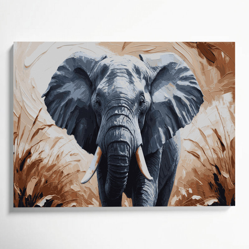 Faune, éléphant d'Afrique, H 20 po x l 30 po