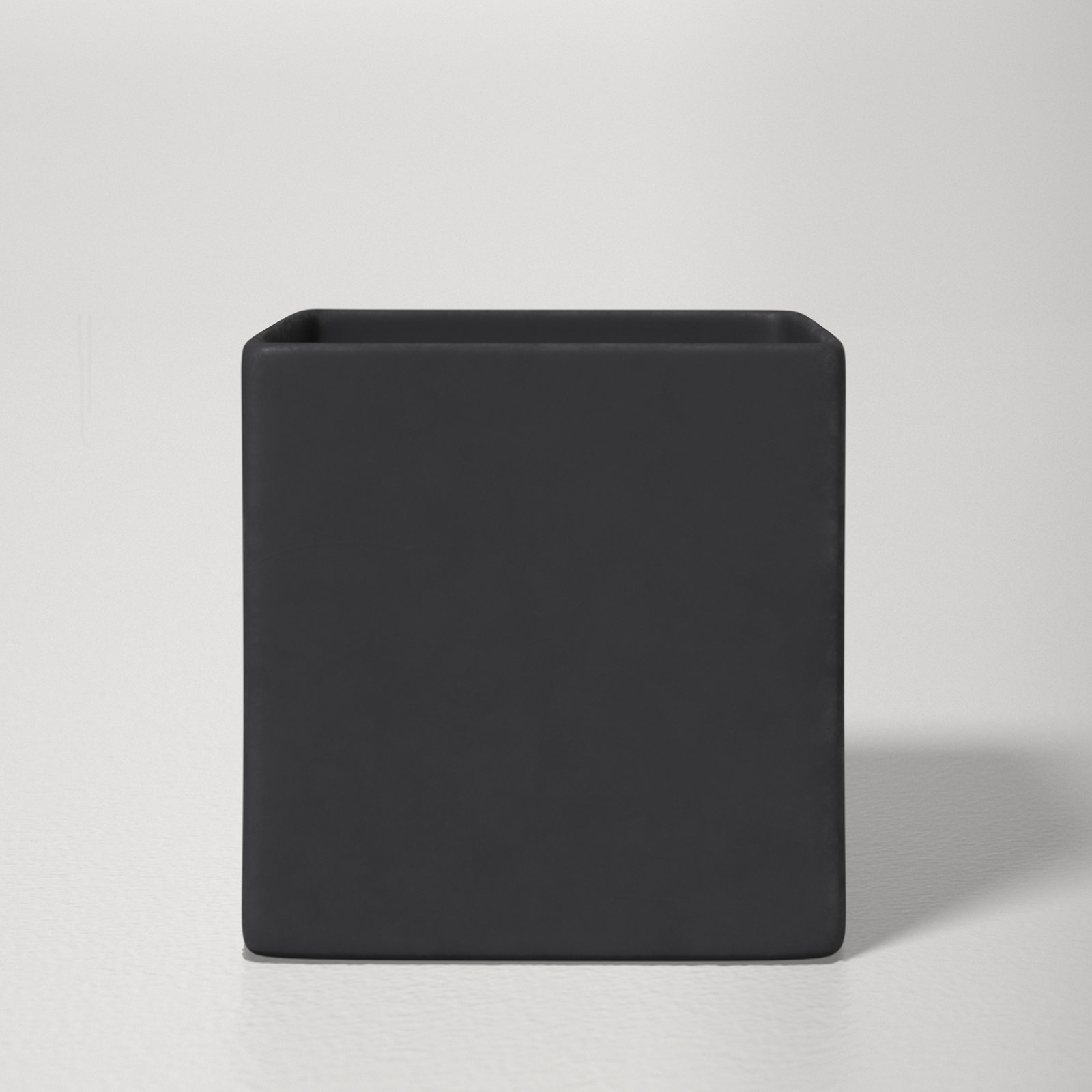 Demetria Ceramic Pot Planter, Matte Black, 5.5" H x 5.5" W x 5.5" D