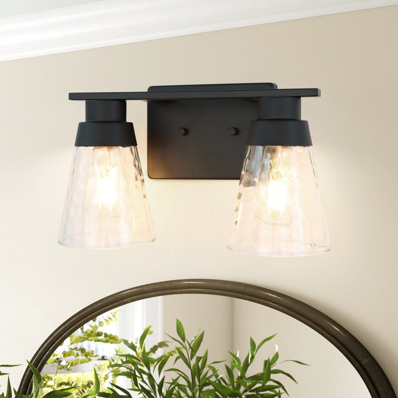 Éclairage pour meuble-lavabo à 2 lumières DEL, Noir mat
