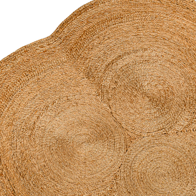 Handwoven Flower Shape Jute Doormat