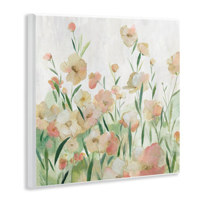 Art mural charmant et doux pré de fleurs, design par Hannah Dawson