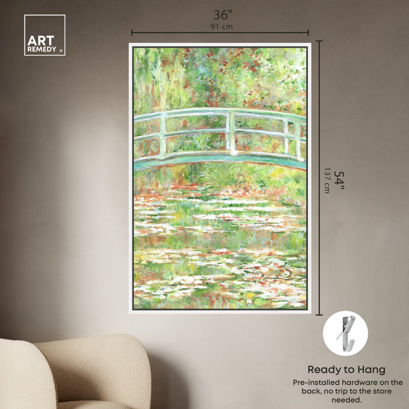 Vincent Van Gogh Inspired Large Green and White Canvas Print
