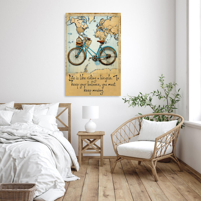 La vie est comme faire du vélo, H 20 po x l 16 po x P 1,25 po