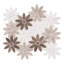 Fresh 12" x 10" Glass/Stone/Aluminum Flower Pattern Mosaic Wall Tile-64517327