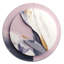Art mural rond en marbre rose et blanc II-88628501
