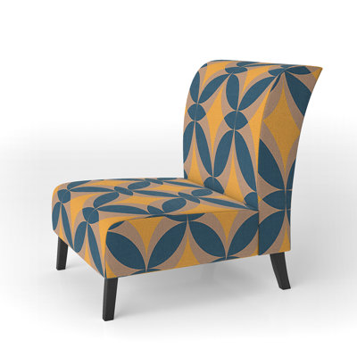Abstract Retro Design III - Mid-Century Upholstered Slipper Chair