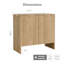 Armoire de rangement à 2 portes avec portes cannelées sculptées Arcen-468894022