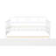 Lit de jour blanc avec lit gigogne blanc, fabrication en bois pour un sommeil confortable