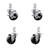 Phenolic Wheel Swivel Square Stem Caster Set 2 Brakes SCC