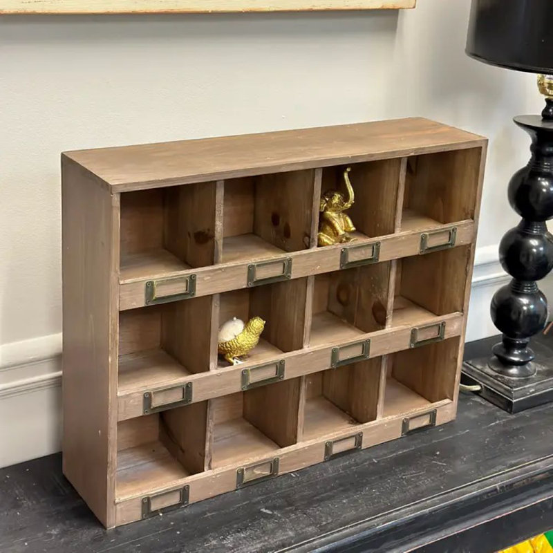 Breckenridge 12 Piece Pine Cube Shelf