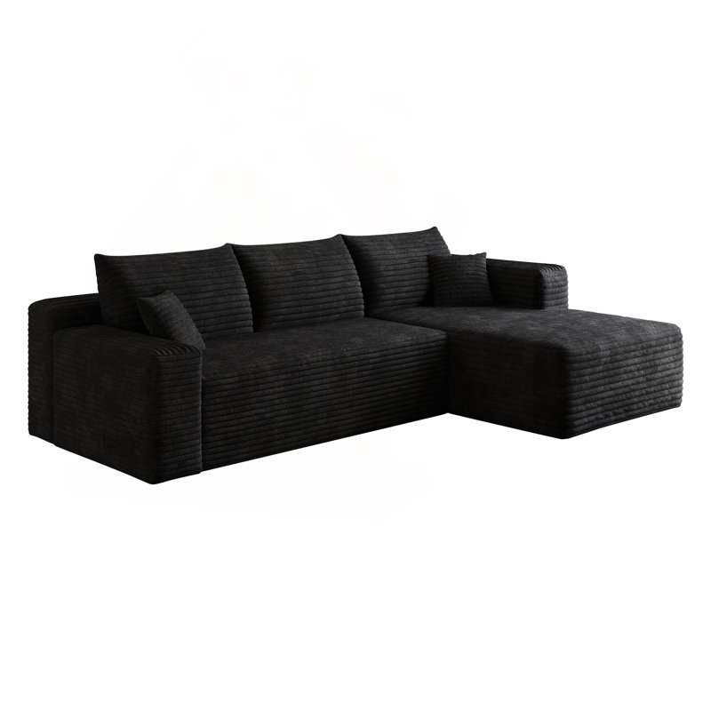 Canapé modulaire 95 po sans assemblage Cloud, Black 