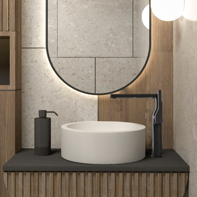 Robinet de lavabo vasque de salle de bain monocorps et monocommande en laiton massif 10 po avec drain