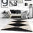 Area Rug, Black & Ivory Modern