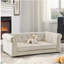 Élégant lit pour animaux de compagnie rectangulaire pour petits et moyens chiens, canapé-lit surélevé durable, canapé confortable pour chien, canapé moderne et élégant pour chiens de petite et moyenne taille, beige-1144460392