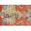 Tapis traditionnel en laine à motif floral orange 5 x 6