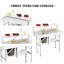 Table pliante extérieure pour glacière avec tablette de rangement supplémentaire, tables de glace pour les fêtes avec bonde et jupe assortie, refroidisseur