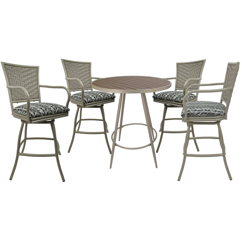 Tabouret de bar Ayeza, Similicuir gris doux