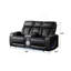 Causeuse inclinable de style moderne Fortuner en bois et massage inclus - Noir