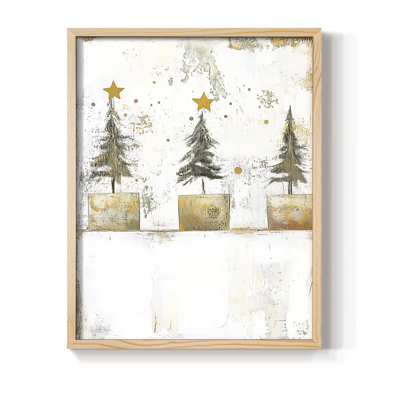 «Christmas Holiday», art encadré Dcccxxvii, H 11 po x l 9 po, Naturel