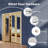 Double Pine Wood Unfinished 1 Lite Mirror Bi-Fold Door With Hardware Kit-106950890