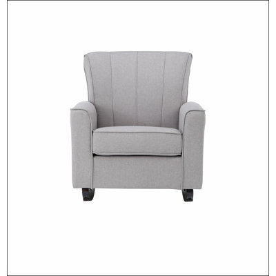 Denzell Light Gray Linen Rocking Chair