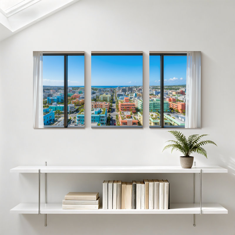 «Scenic & Cityscapes», ensemble de 3 impressions sur toile, H 18 po x l 36 po