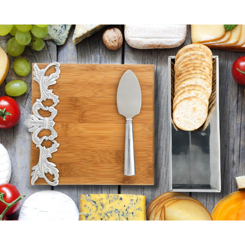 Fleur De Lis Bamboo Cheese Board