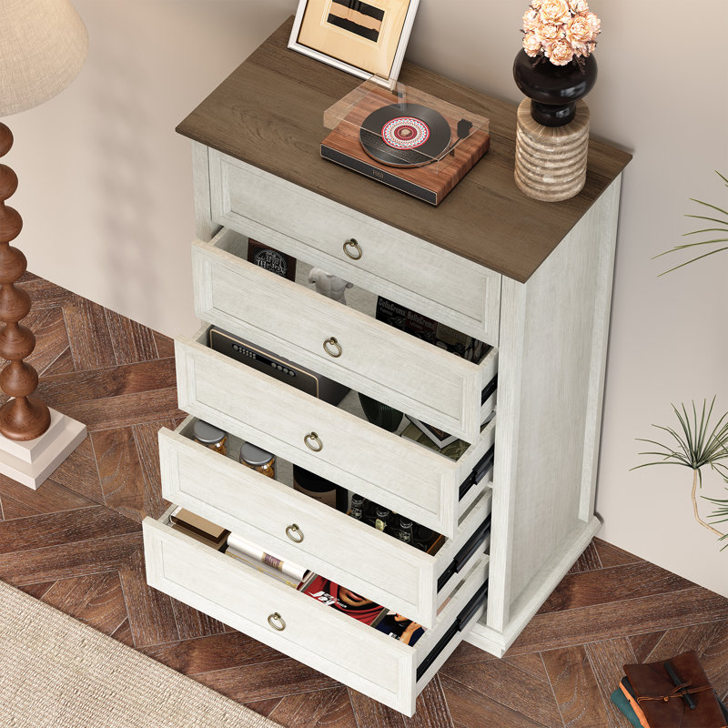 30 " W 5 - Drawer Dresser, White