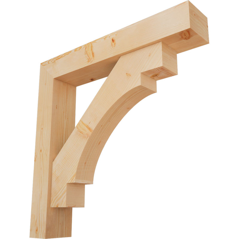 Support Merced Block avec support décalé, 42 x 42, Sapin Douglas de l 7 1/2 (lisse)