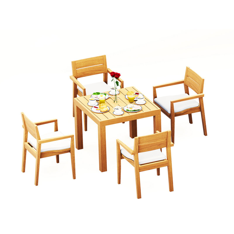 Vellore Outdoor - Piece Teak Dining Set, 4