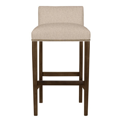 Gin Fizz Upholstered Stool with Solid Wood Frame