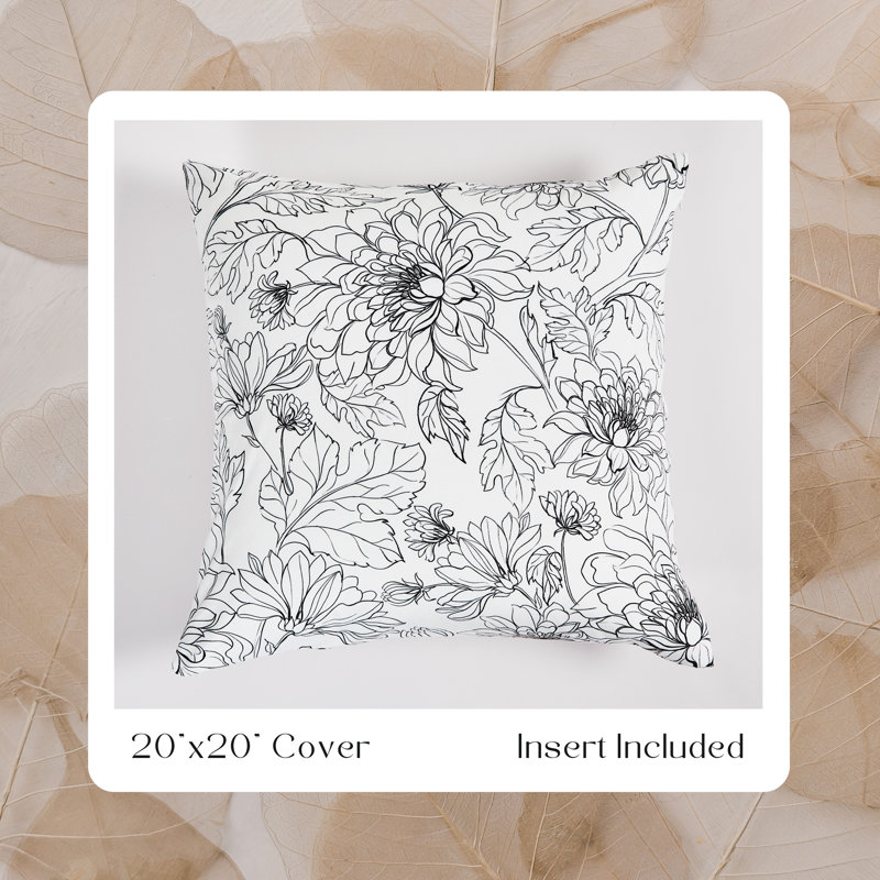 Coussin floral 22 po