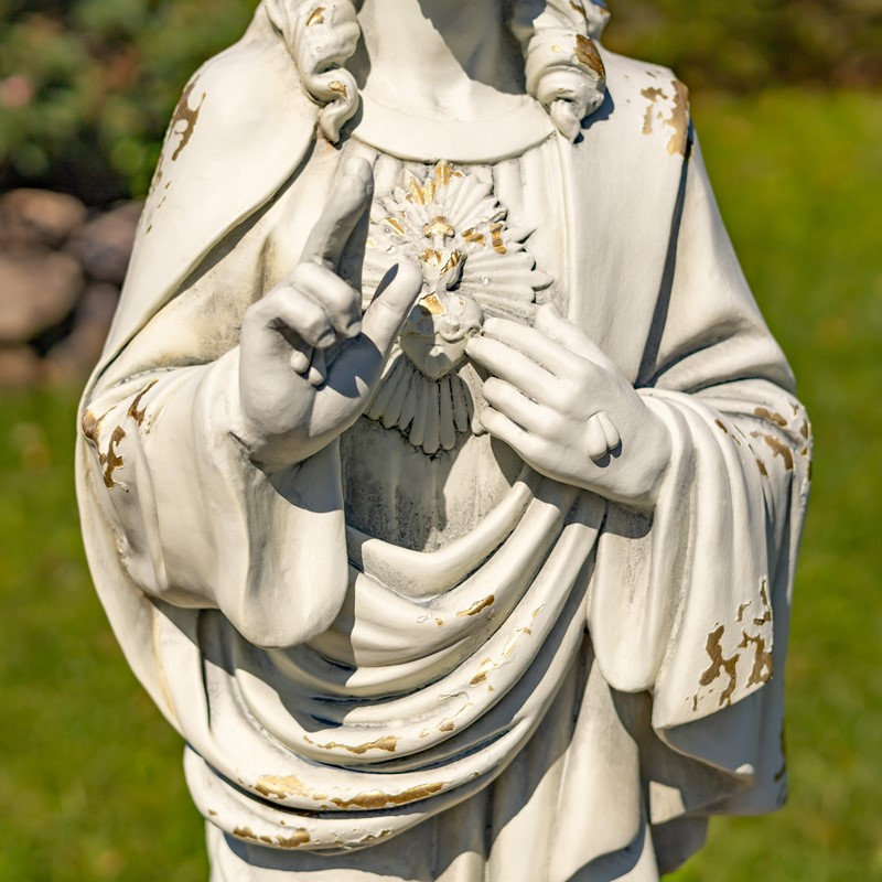 30 po Grand Jésus avec un cœur sacré