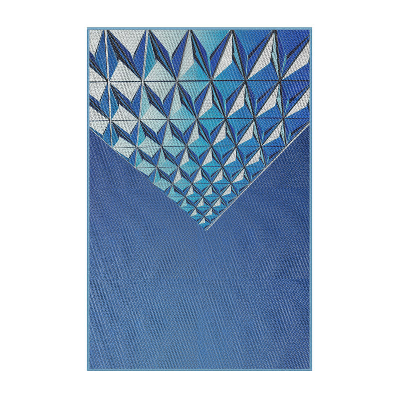 Tapis de zone bleue à motifs, Rectangle 2 pi x 3 pi