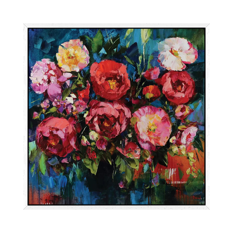 Pretty In Pink by Tatyana Yabloed - Print on Canvas, White Floater Framed, 45.72cm H x 45.72cm W x 3.81cm D