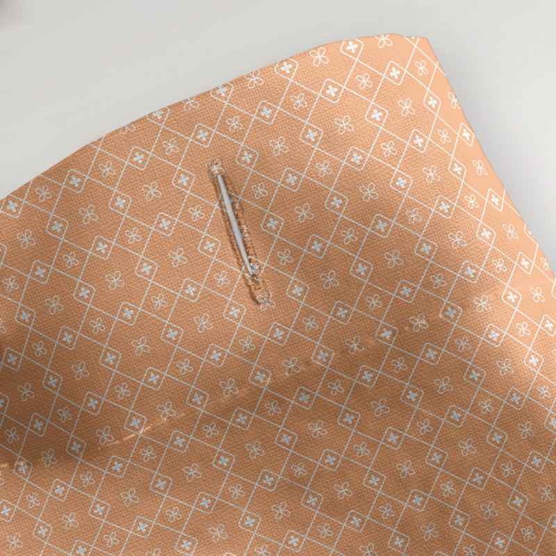 Rideau de douche simple Katelyn Elizabeth, Orange